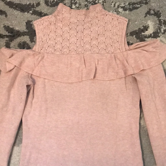 Mock Neck Cold Shoulder Sweater - Picture 2 of 2